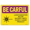 Signmission OSHA RADIATION, Laser Radiation Below Hazard, 14in X 10in Rigid Plastic, 14" W, 10" H, Landscape OS-CR-P-1014-L-10144 - alternate 1